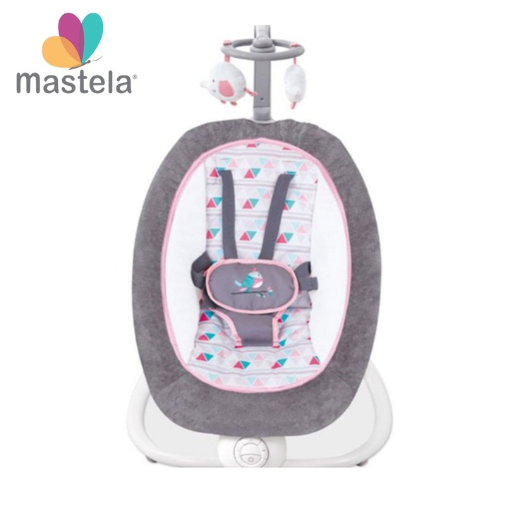 Бебешка люлка Mastela, Сиво/Розово