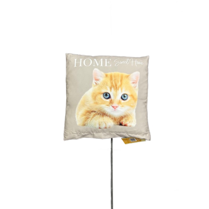 Perna cu husa detasabila, 40x40cm, model pisica