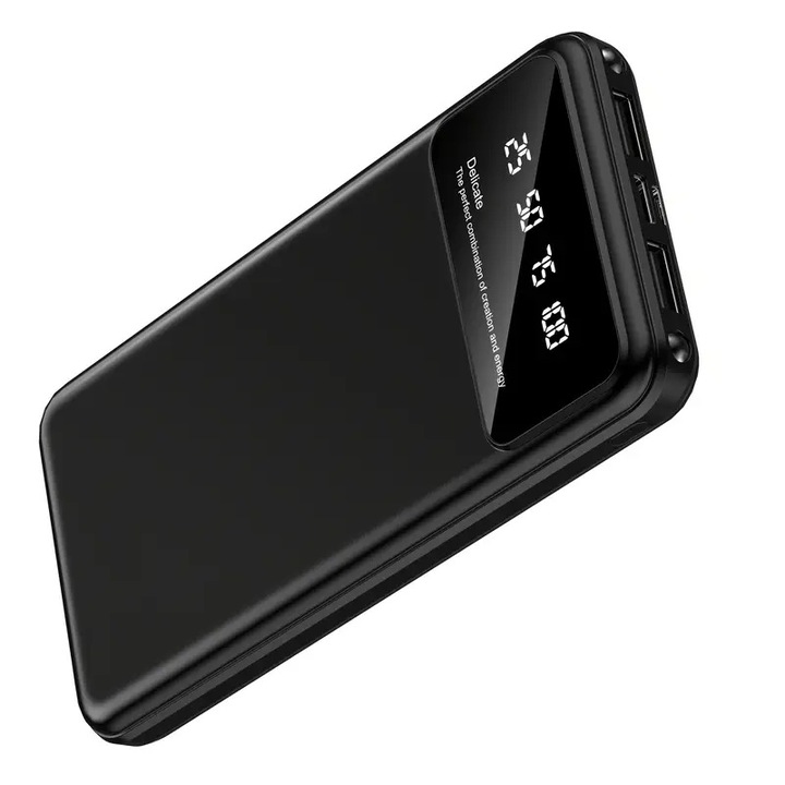 Külső akkumulátor, 10000mAh, kompakt, gyorstöltés, USB-C, 5,5x2,7x0,6 hüvelyk