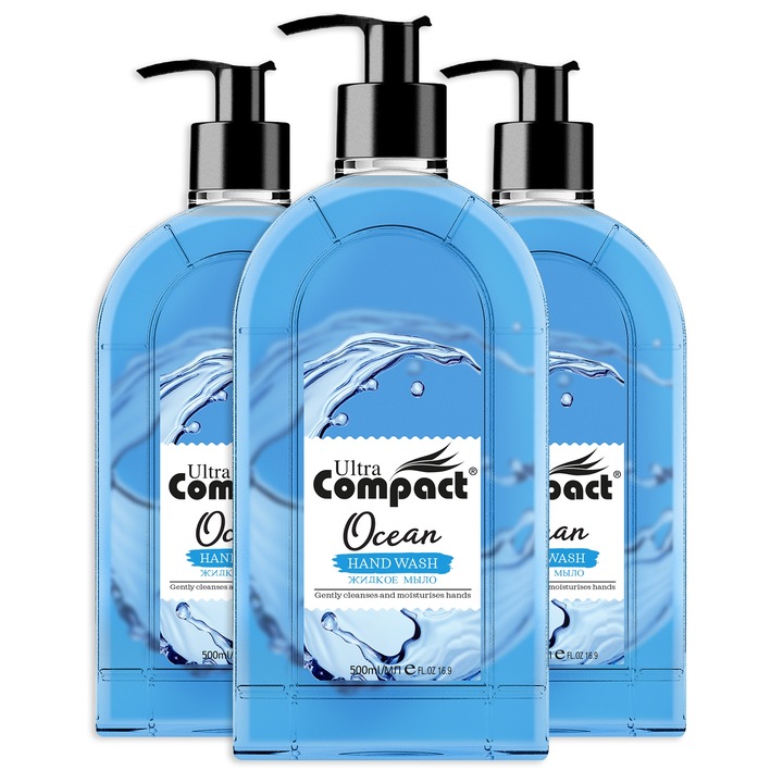 Комплект от 3 бр течен сапун OCEAN, Ultra Compact, 1500 мл
