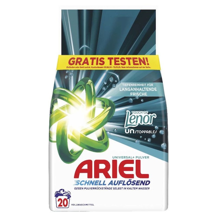 Ariel Touch of Lenor mosópor, 20 mosás, 1.2 kg