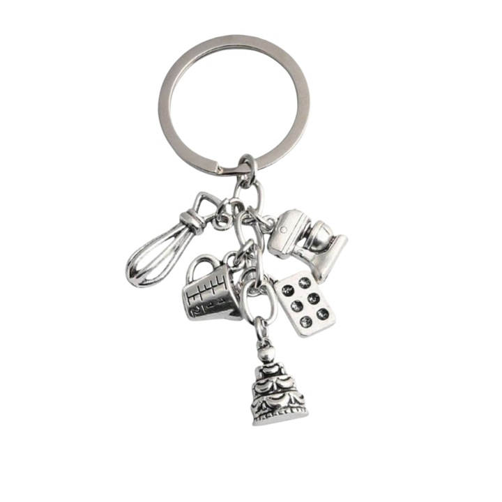 Konyhai edénykészlet kulcstartó, unisex, kiegészítők hátizsákhoz, táskához vagy pénztárcához