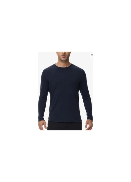 Мъжка блуза тип куфар, Huge Sports, синя, с дълъг ръкав, Lancsadfa Merino, Тъмносин