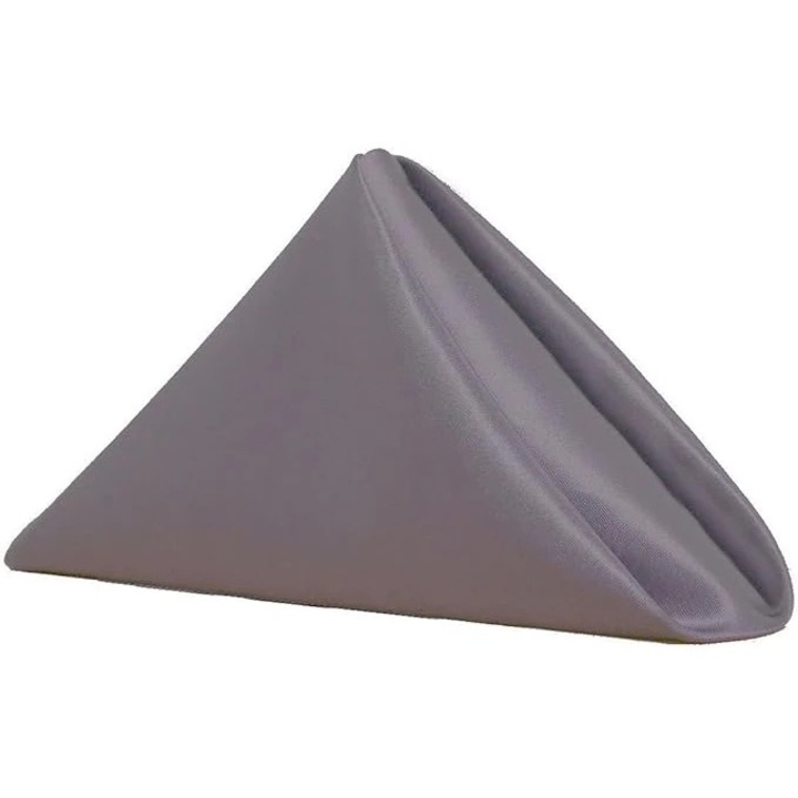 Set 10 Servete de masa Kotonia Home - 45x45 cm, Damasc Saten DeLux, 100% bumbac, silver grey