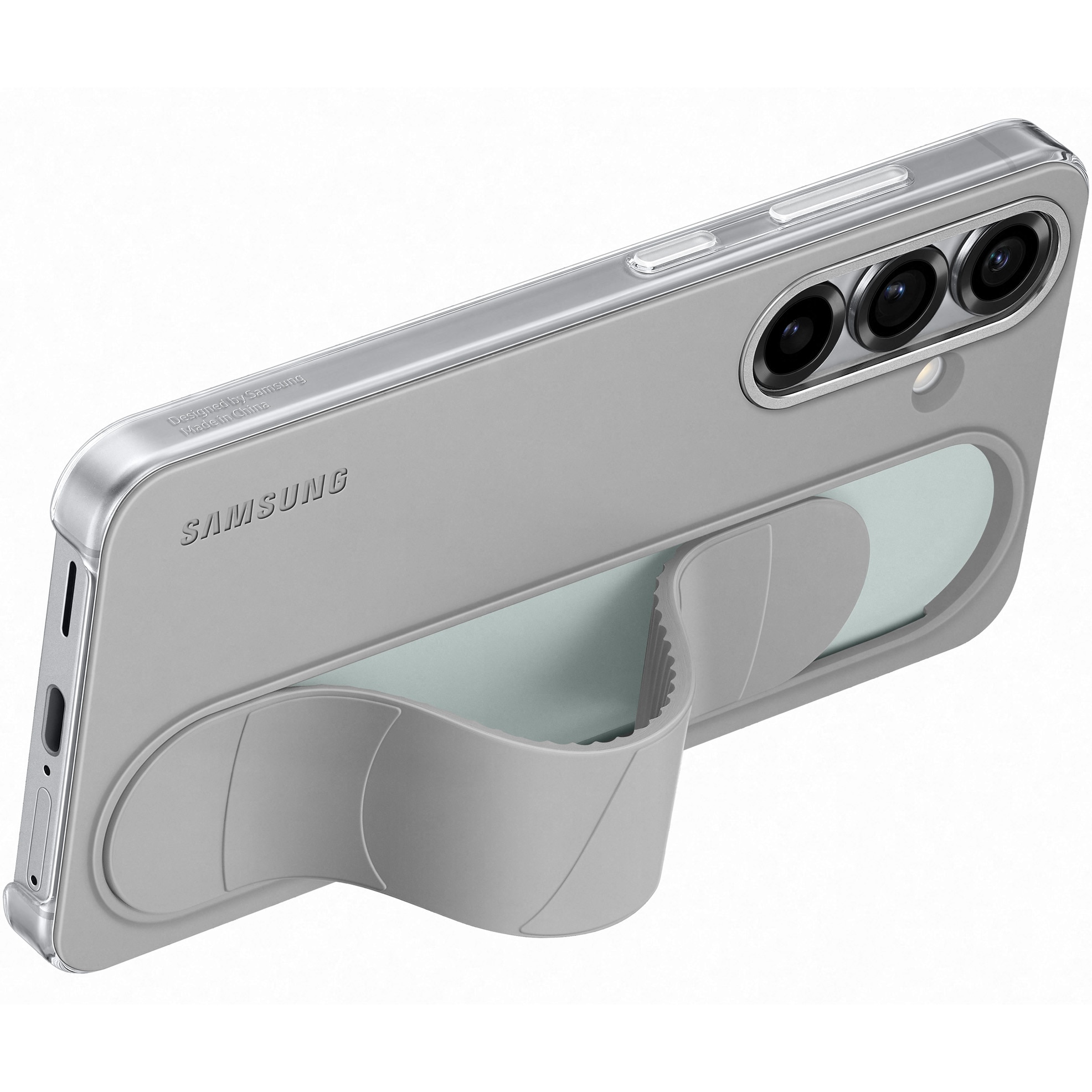 Husa de protectie Samsung Standing Grip Case pentru Galaxy S25, Gray