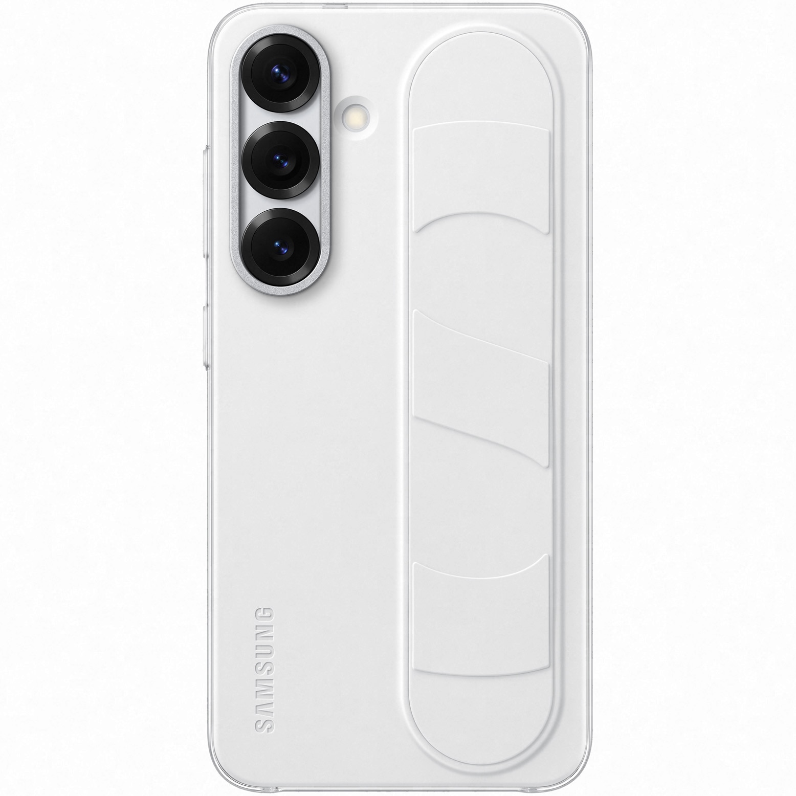 Husa de protectie Samsung Standing Grip Case pentru Galaxy S25, White