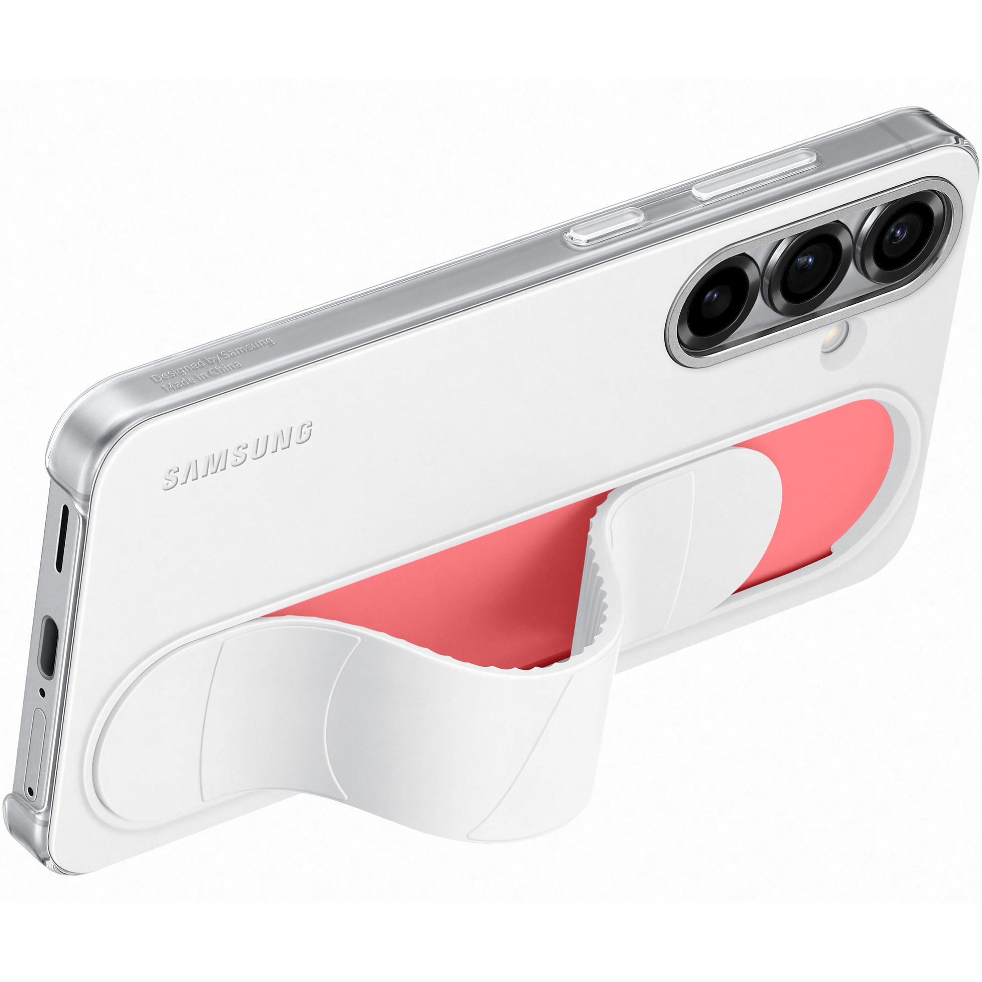 Husa de protectie Samsung Standing Grip Case pentru Galaxy S25, White
