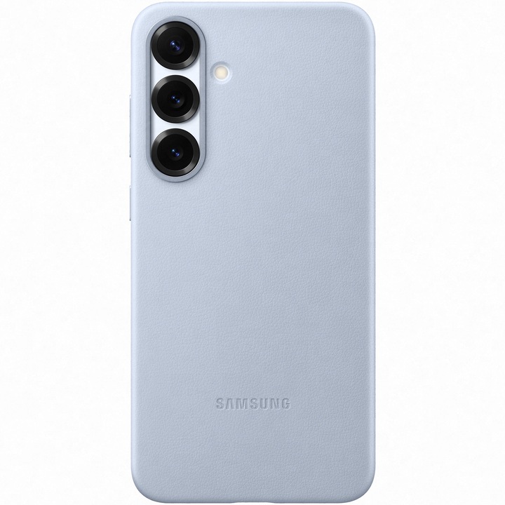 Husa de protectie Samsung Kindsuit Leather Case pentru Galaxy S25+, Light Blue