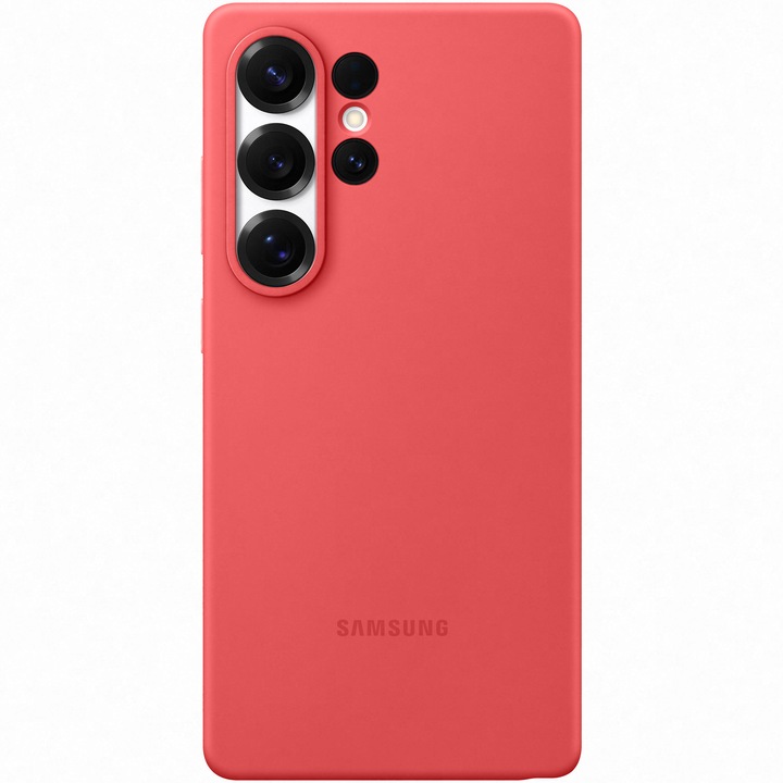 Силиконов калъф Samsung за Galaxy S25 Ultra, червен