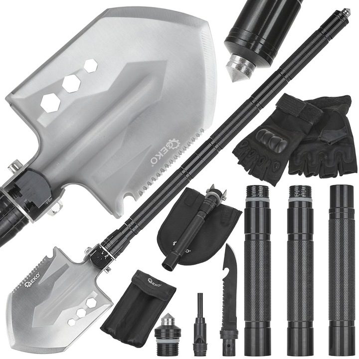 Многофункционална сгъваема лопата Black Survival Series, Geko G01903