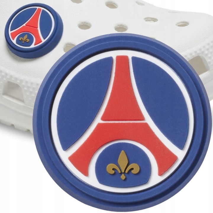 Accesoriu, Crocs, Jibbitz, Pin, Psg Paris Saint-Germain, Pentru Pantofi, Mat, Asimetric, Pentru Copii Si Adulti, Plastic, Multicolor