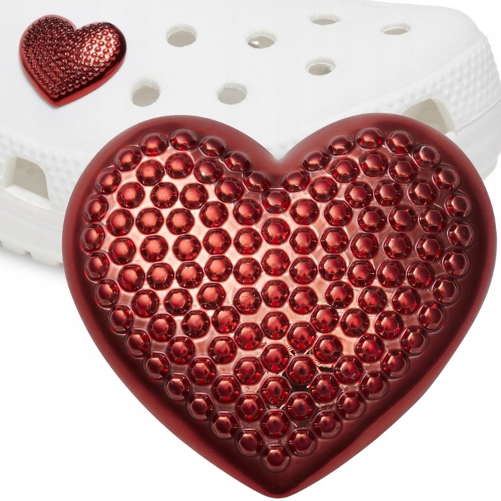 Accesoriu, Crocs, Jibbitz, Pin, Bling Heart, Pentru Pantofi, Lucios, Asimetric, Pentru Copii Si Adulti, Plastic, Multicolor