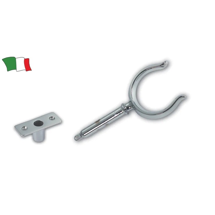 Suport din Alama Cromata, 75 mm, Diametru Ax 12 mm