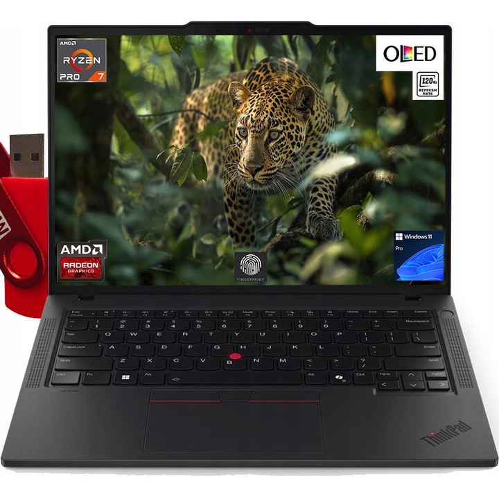 Laptop Lenovo Thinkpad T14 G5 R7 PRO 8840U 16GB 2TB SSD 2,8K OLED 120Hz W11