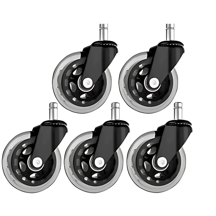 Set 5 roti silicon scaune JOZY®, design modern, functional, tija 11 mm ...