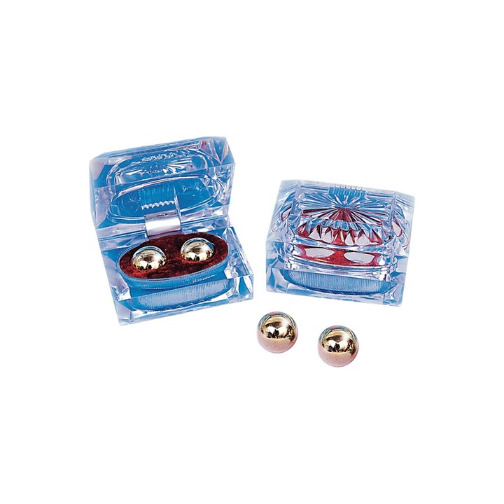 Bile vaginale Seven Creations, aurii, stimulare erogena, antrenament muschi Kegel