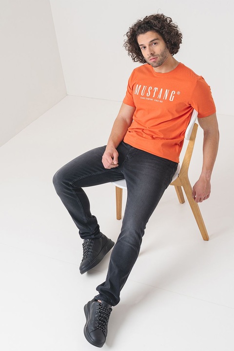 Mustang, Kerek nyakú póló logómintával, Téglavörös