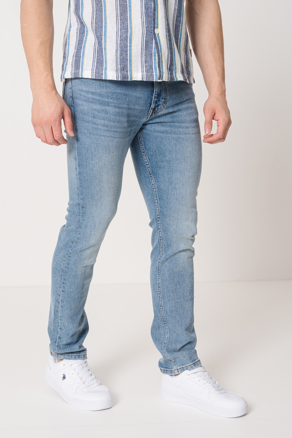 Mustang, Blugi slim fit Orlando, Albastru deschis melange, W36-L32