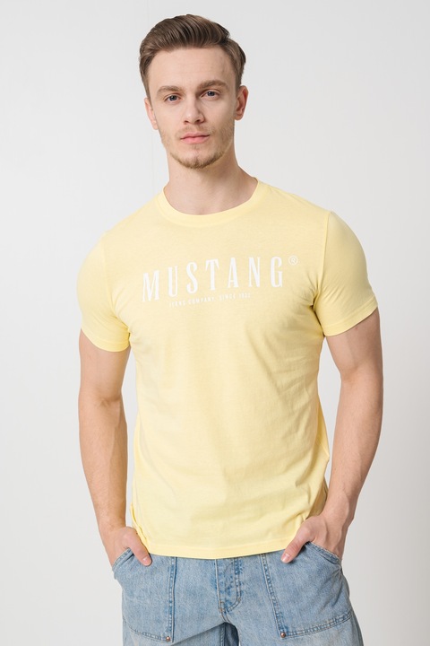 Mustang, Póló logóval a mellrészén, Fehér/Sárga