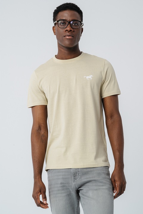 Mustang, Pamutpóló, Fehér/Homokbarna