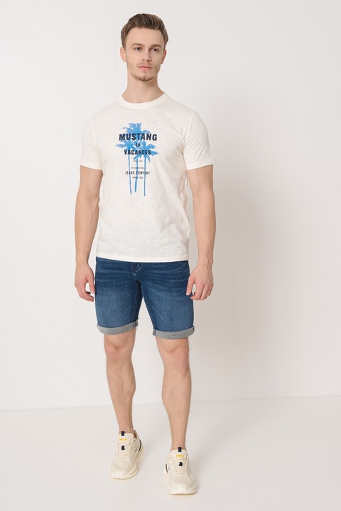 Mustang, Póló mintával az elején, Kék/Krémszín