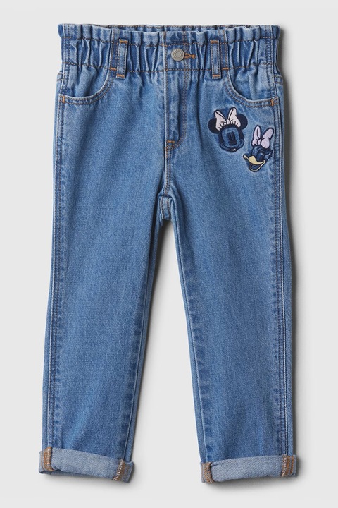 GAP, Blugi cu talie elastica, Albastru prafuit, 70 CM