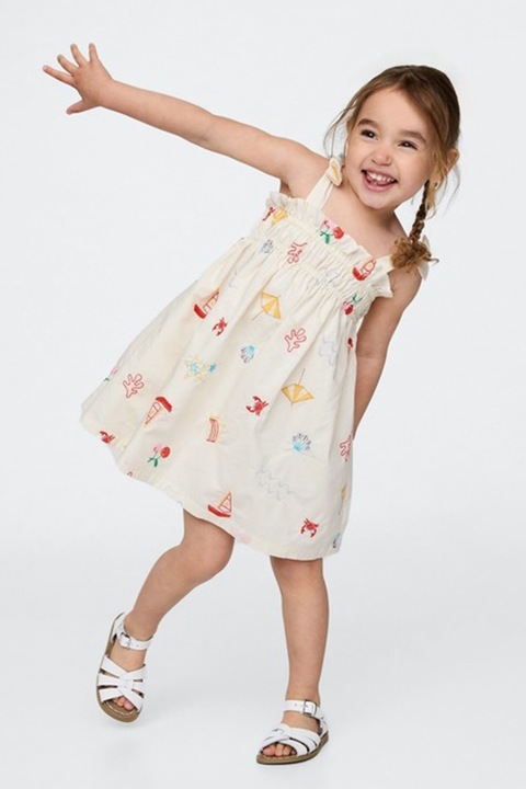 GAP, Mintás pamutruha, Piros/Törtfehér