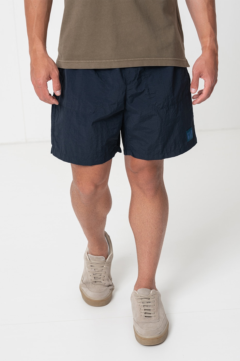 GAP, Pantaloni scurti cu talie elastica, Bleumarin, M