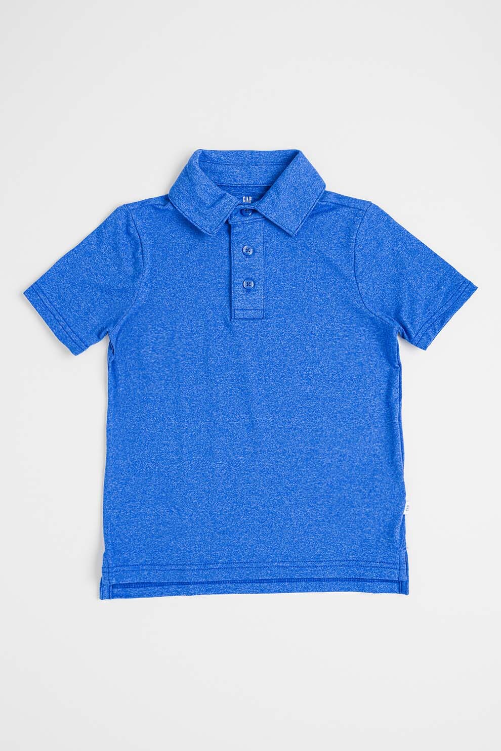 GAP, Tricou polo Tech Performance, Albastru melange, 140 CM