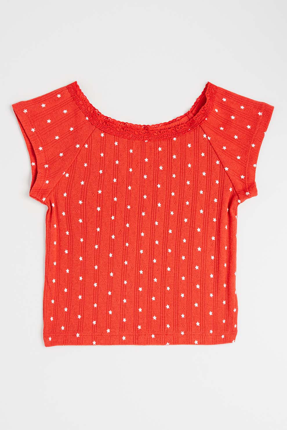 GAP, Tricou cu decolteu rotund, Rosu, 140 CM