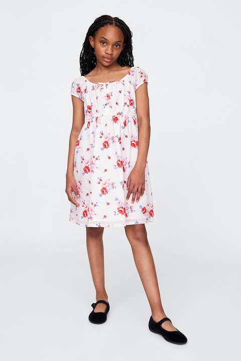 GAP, Rochie cu imprimeu floral, Rosu/Alb murdar
