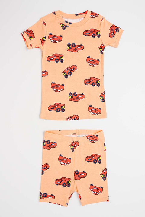 GAP, Pijama de bumbac cu pantaloni scurti, Rosu/Portocaliu, 80 CM