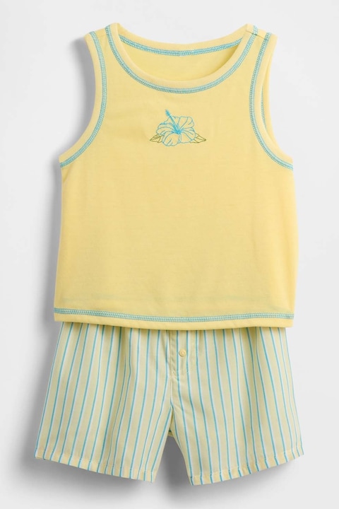 GAP, Pijama fara maneci, Galben pai/Albastru