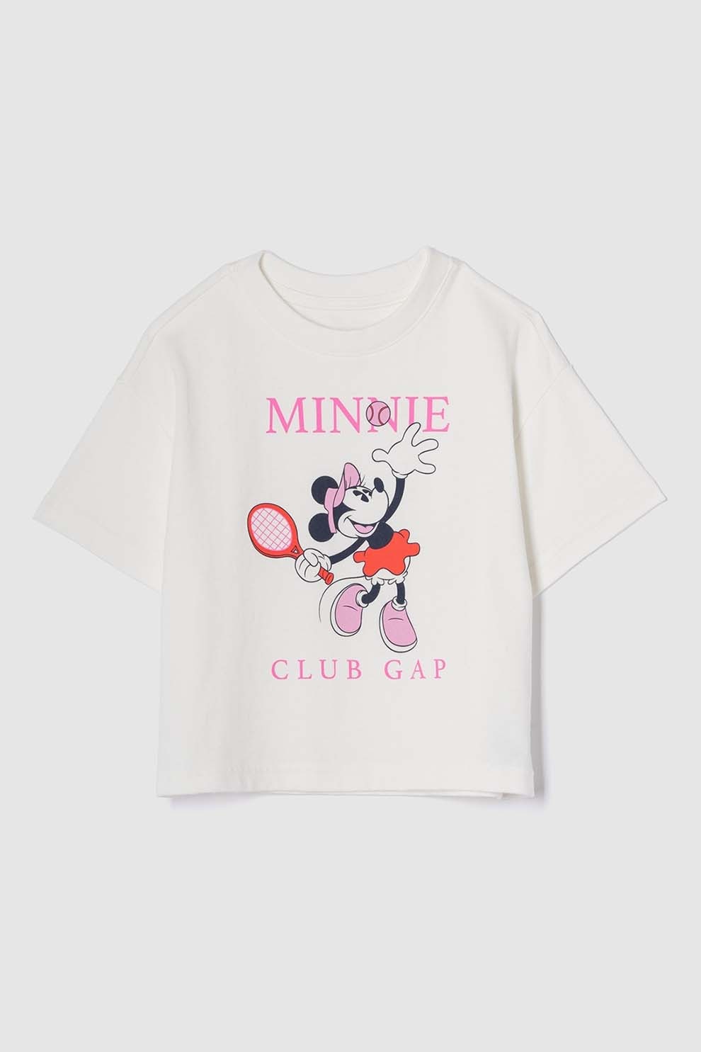 GAP, Tricou lejer cu imprimeu Minnie Mouse, Rosu, Alb, Roz, 90 CM