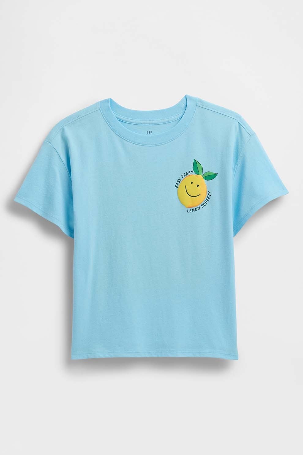 GAP, Tricou cu imprimeu cu fructe, Verde, Galben, Albastru, 120 CM