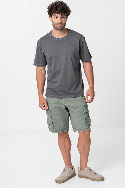 GAP, Kerek nyakú organikuspamut póló, Antracitszürke