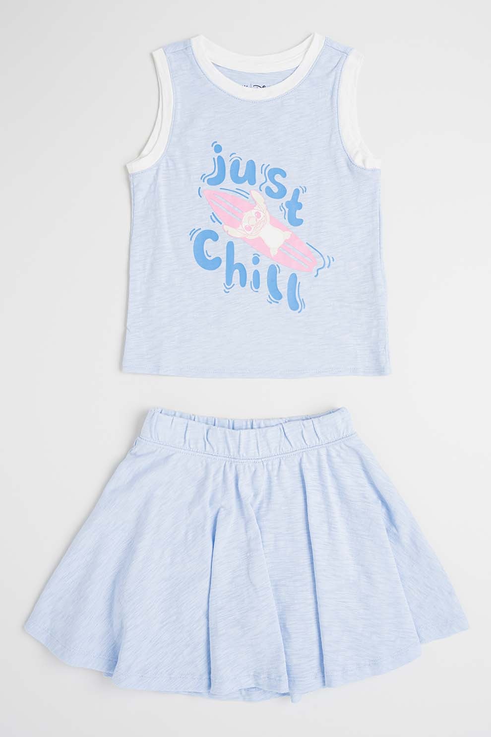 GAP, Set de fusta si top Stitch, Albastru azur, Roz, 105 CM