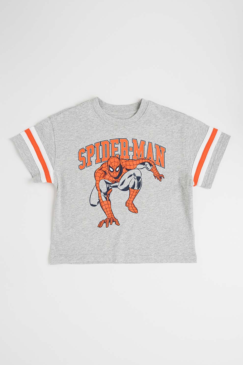 GAP, Tricou cu imprimeu Marvel, Rosu, Gri melange, 80 CM