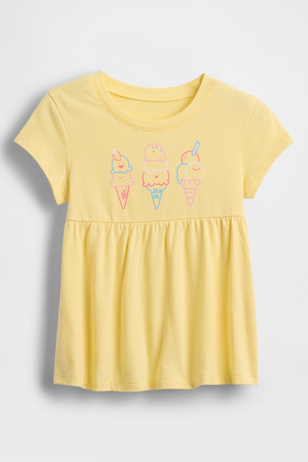 GAP, Bluza-tunica evazata, Galben, 95 CM
