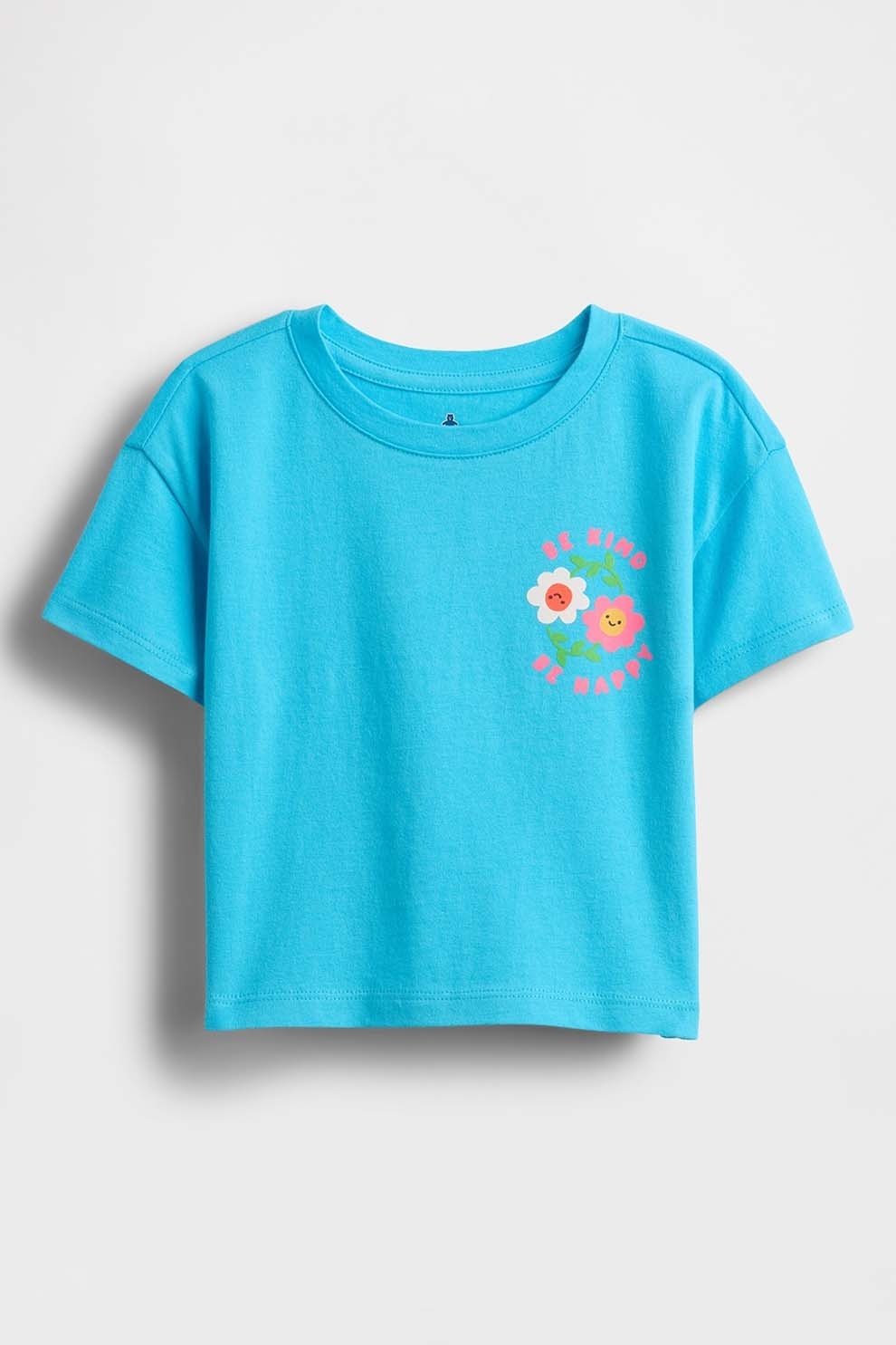 GAP, Tricou cu detaliu grafic, Albastru aquamarin, 90 CM