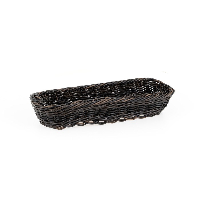Evőeszköztartó, Technica Gold Line, polirattan, 270x100x45 mm, fekete