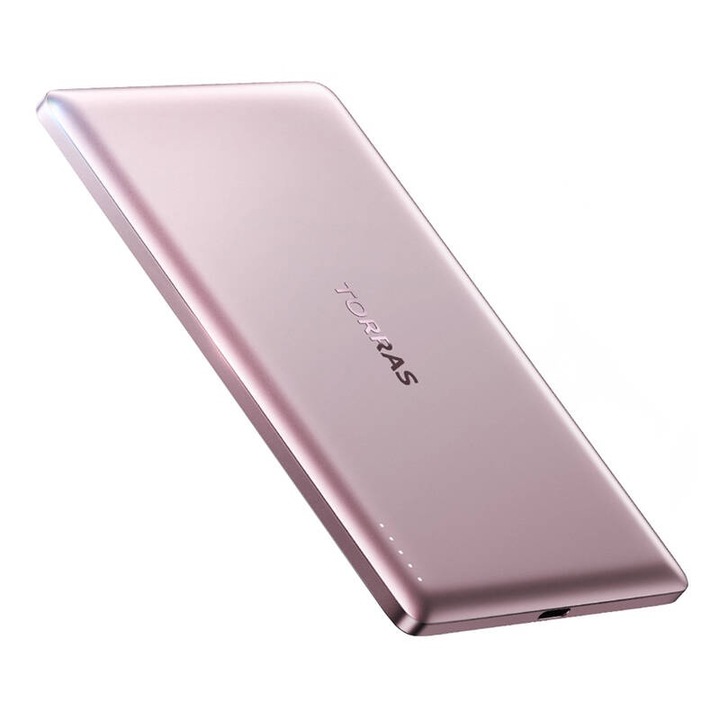 Powerbank Mini, Torras, MagSafe, 5000 mAh, 18 W, rózsaszín
