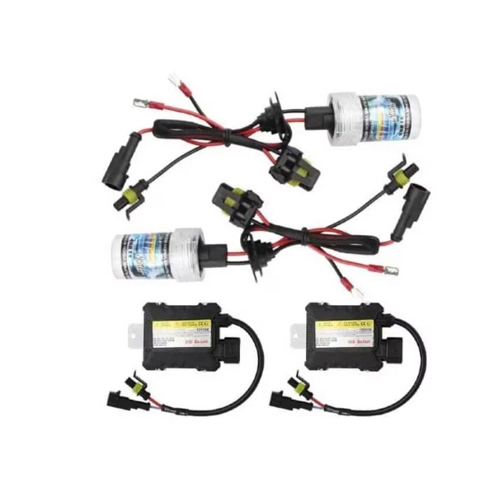 Ксенон H7 комплект, HID, 6000K, 55W, тънък баласт, 12V, къси светлини, дълги светлини, мъгла, INELAG