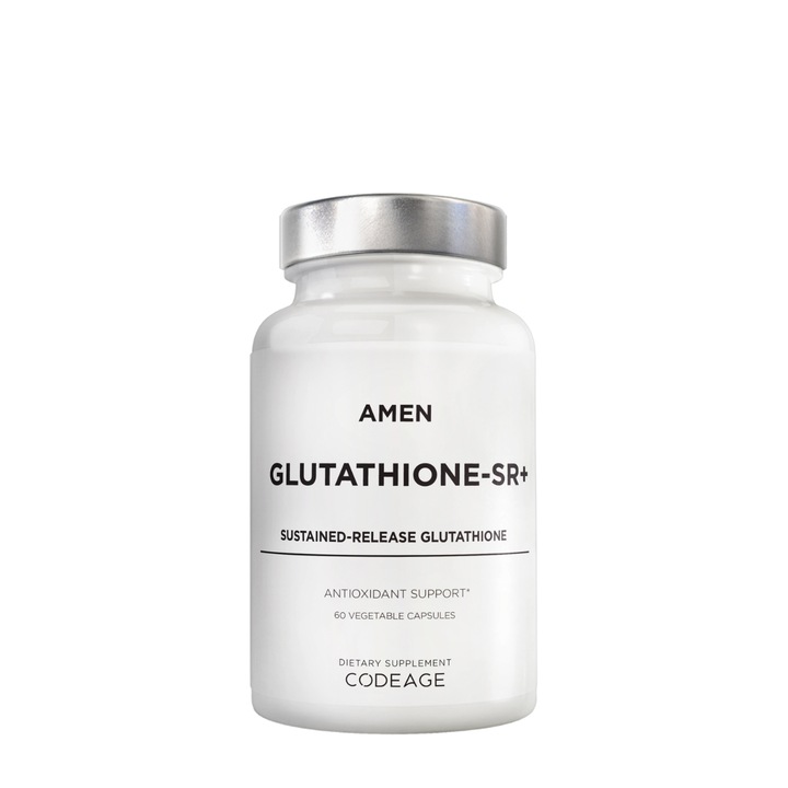 CodeAge Amen Glutathione Sustained Release, Glutation 250 mg cu Eliberare Prelungita, 60 cps