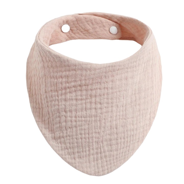 Bavetica textila Mixbo, ajustabila, muselina, crem