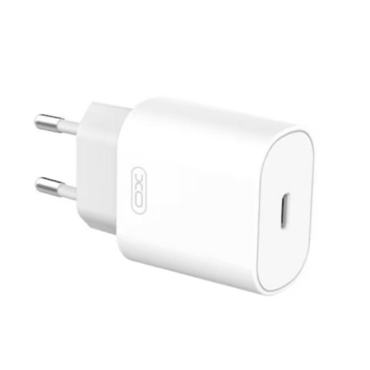 Адаптер за зарядно устройство XO-L91 EU, Type-C порт, бързо зареждане 25 W, бял