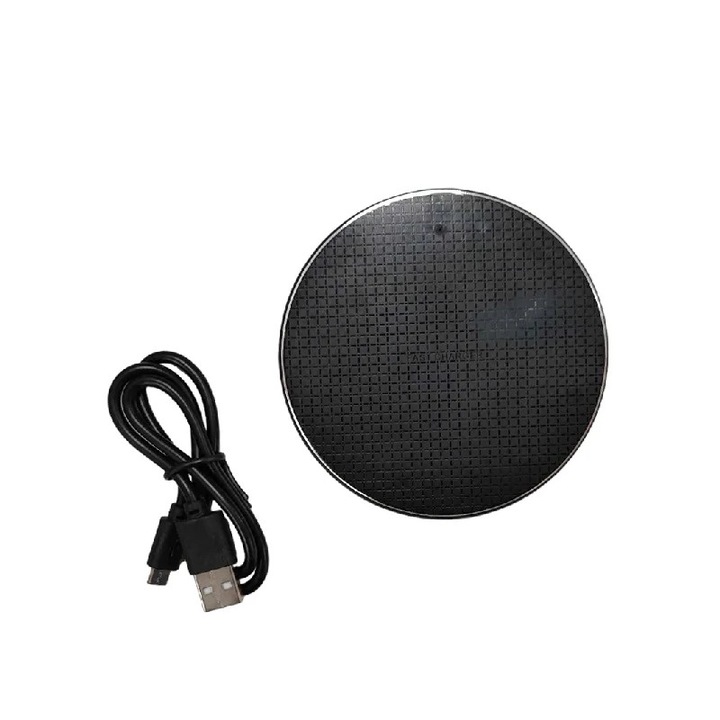 Incarcator wireless Vlamia, FAST CHARGE cu incarcare rapida pana la 35W, Pad QI, Negru