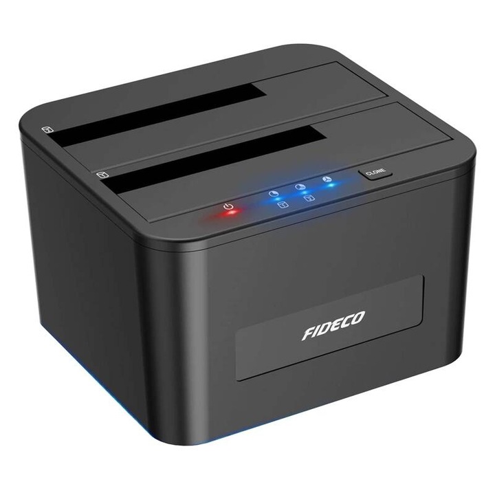FIDECO YPZ04S2 HDD/SSD dokkoló/klónozó állomás (USB 3.0, SATA)