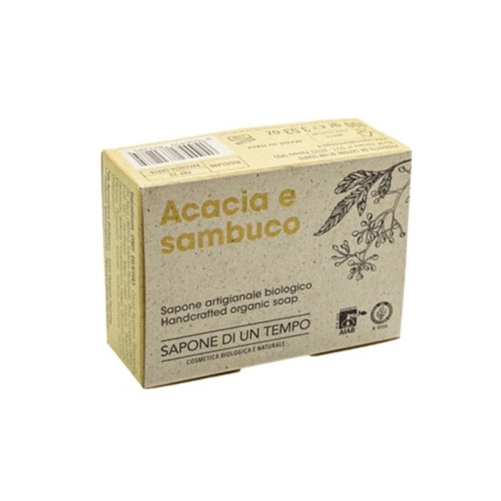 Органичен сапун - Акация и Буза - 100 г, Sapone di un Tempo, със зехтин и екстракт от бъз