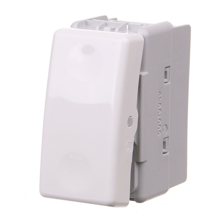 Intrerupator cu revenire Gewiss Top System, un modul, pentru sonerie, modular, IP20, alb